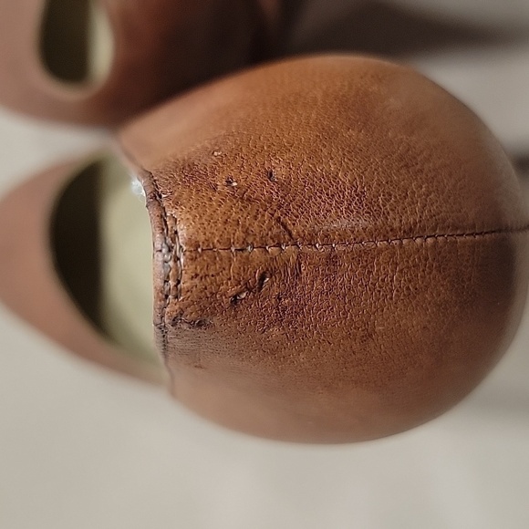 Stuart Weitzman, Size 8.5 Platform Stiletto Heels, Tan Leather - Picture 7 of 12